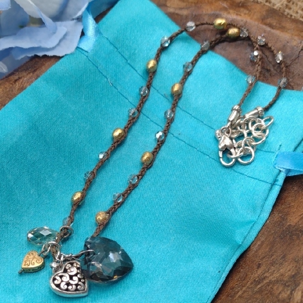 Brighton KARMA  HEART Corded  Pendant Necklace